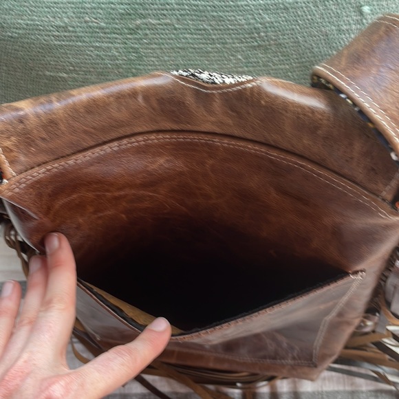 *SOLD* Moon Phase Leather Crossbody Bag - OOOIK!!! 🩵🌖 - Picture 7 of 8